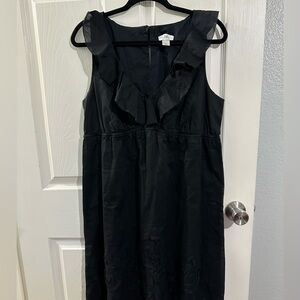 LOFT Elegant Black Ruffle Dress